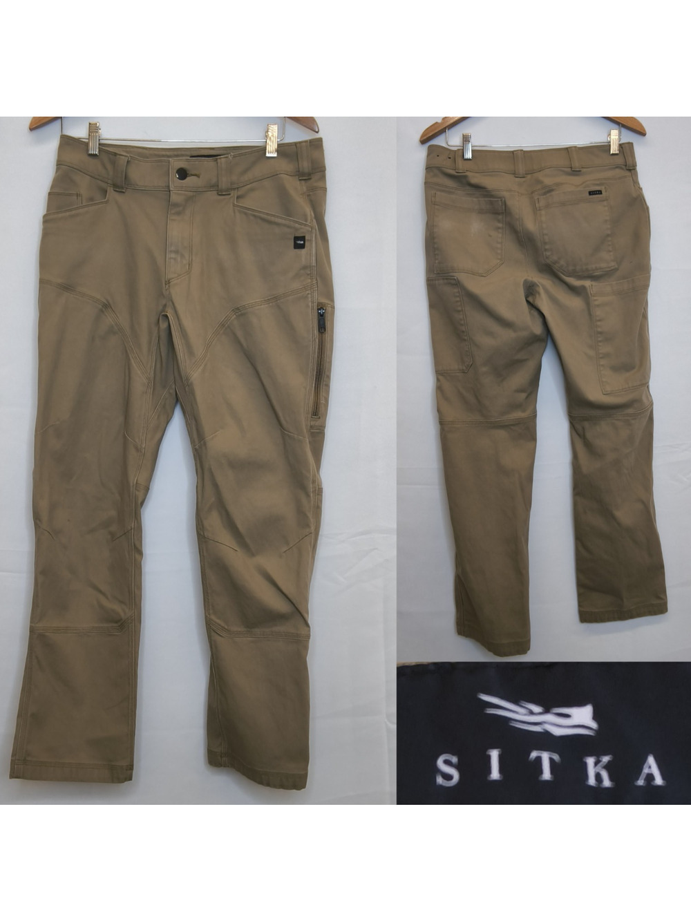 Sitka Gear Cargo Pants Men's 34"x32" Beige Fishing Hunting Outdoors #W4899